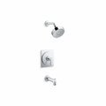 Kohler Studio Mcgee Rite-Temp Bath And Shower Trim Kit 1.75 GPM with Tub Spout Diverter in Polished Chrome TS35917-4G-CP
